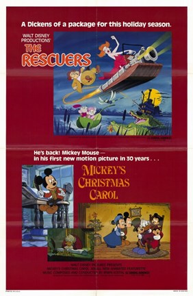 Framed Mickey&#39;s Christmas Carol -Rescuers Print