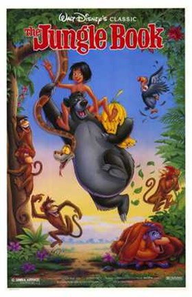 Art print POSTER CANVAS The Jungle Book Vintage Movie 