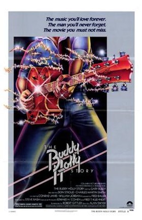 Framed Buddy Holly Story Music, Man, Movie Print
