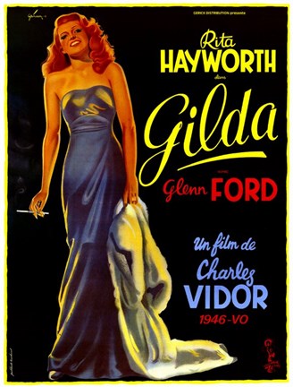 Framed Gilda Rita Hayworth French Print
