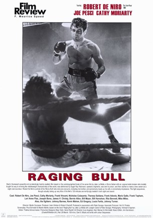 Framed Raging Bull Film Review Print