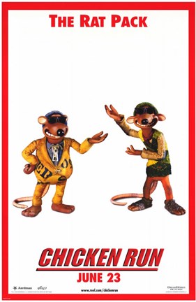 Framed Chicken Run - The rat pack Print