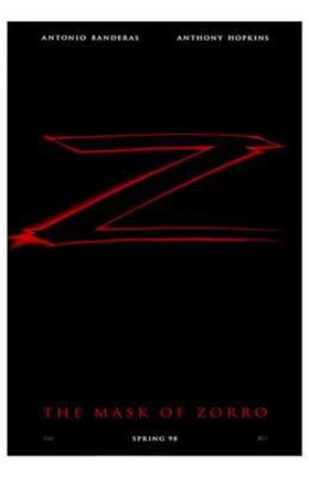 Framed Mask of Zorro Movie Print