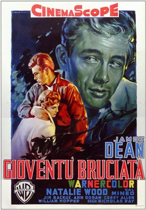 Framed Rebel Without a Cause Film Poster Italian Print