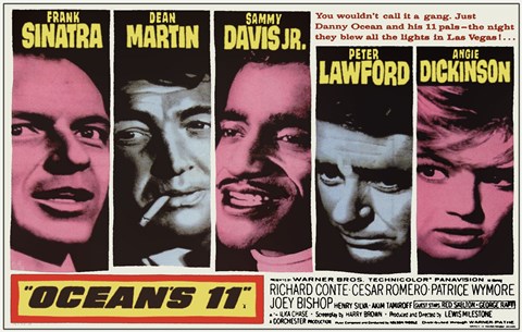 Framed Oceans 11 Pink &amp; Blue Print