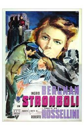 Framed Stromboli Ingrid Bergman Print