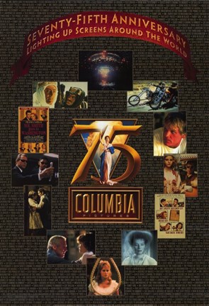 Framed Columbia Pictures 75Th Anniversary Print