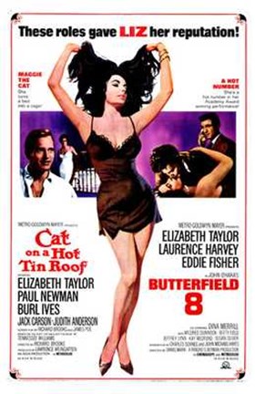 Framed Cat on a Hot Tin Roof Elizabeth Taylor Print