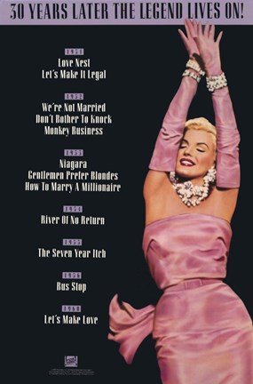 Framed Marilyn Monroe - Movies on Fox Print