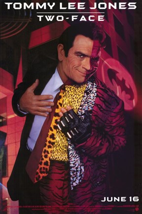 Framed Batman Forever Tommy Lee Jones as Two-Face Print