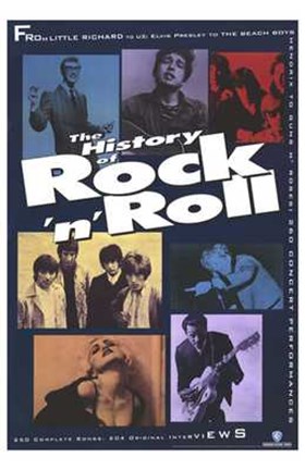 Framed History of Rock &#39;N&#39; Roll Print
