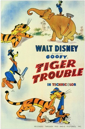 Framed Tiger Trouble Print