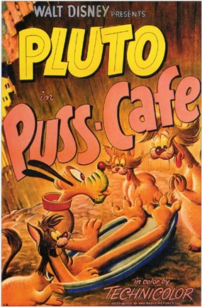 Framed Puss Cafe Print