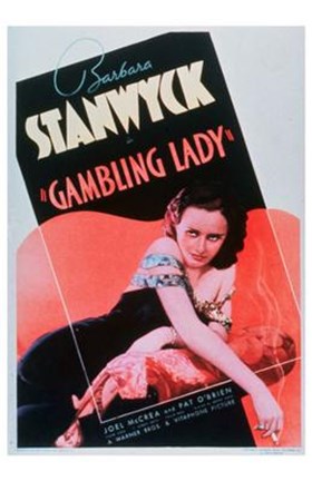 Framed Gambling Lady Print