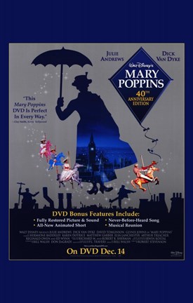 Framed Mary Poppins Cast Print