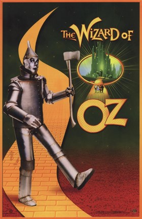 Framed Wizard of Oz Tin Man Print