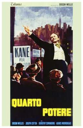 Framed Citizen Kane Quarto Potere in Streets Print