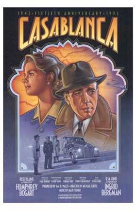 Framed Casablanca Art Deco Print