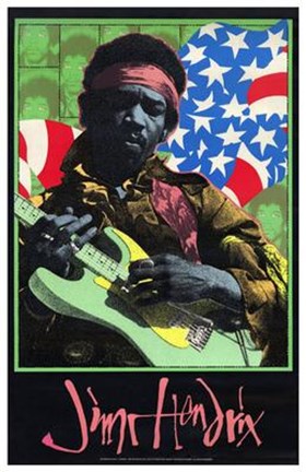 Framed Jimi Hendrix Print
