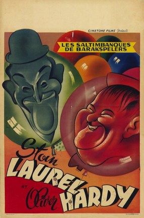 Framed Laurel and Hardy's Laughing 20'S Print