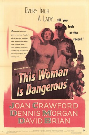Framed This Woman is Dangerous (movie poster) Print
