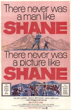 Framed Shane There Never Was a Man Like Print