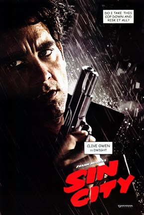 Framed Sin City Clive Owen as Dwight Print