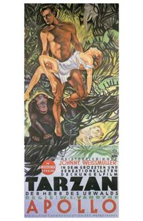 Framed Tarzan the Ape Man, c.1932 (German) - style A Print