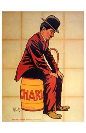 Framed Charlie Chaplin - sitting Print