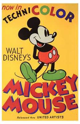 Framed Walt Disney's Mickey Mouse Poster Print