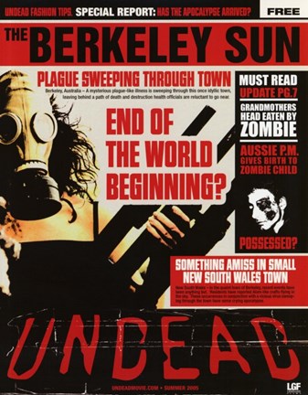 Framed Undead - End of the world beginning Print