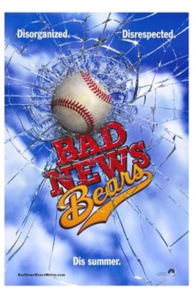 Framed Bad News Bears Baseball Print