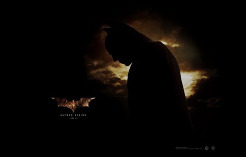 Framed Batman Begins Silhouette Print