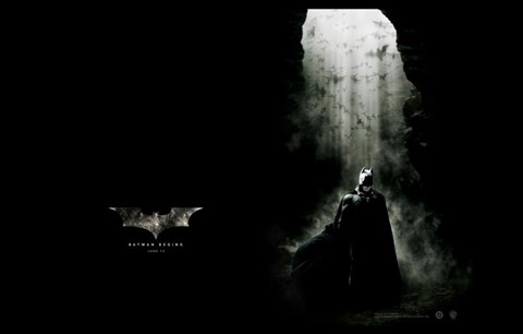 Framed Batman Begins with Bats Print