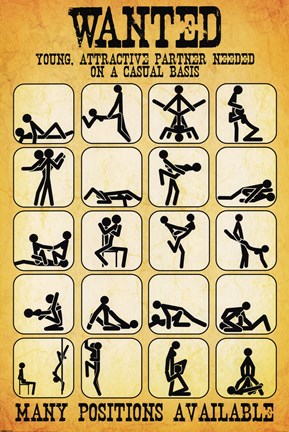 Framed Partners Wanted - Sex Print