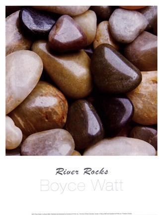 Framed River Rocks Print