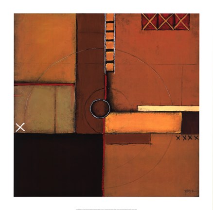 Framed Aerial View I Print