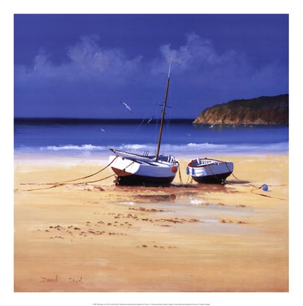 Framed Moorings Low Tide Print