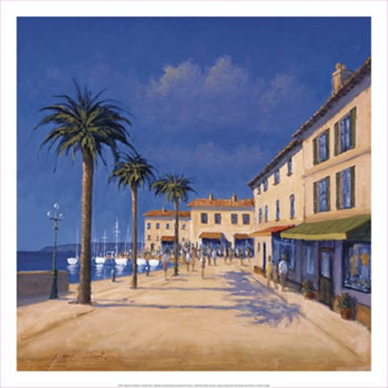 Framed Seaside Promenade II Print