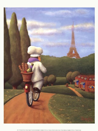 Framed Road to Paris Print