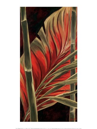 Framed Makatea Leaves II Print