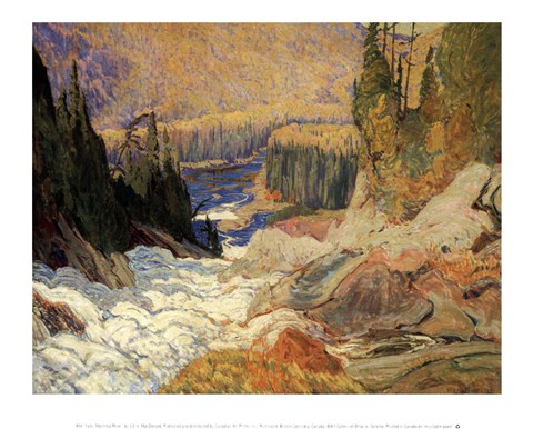 Framed Falls, Montreal River Print