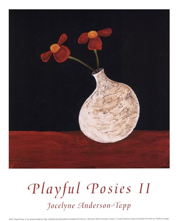 Framed Playful Posies II Print