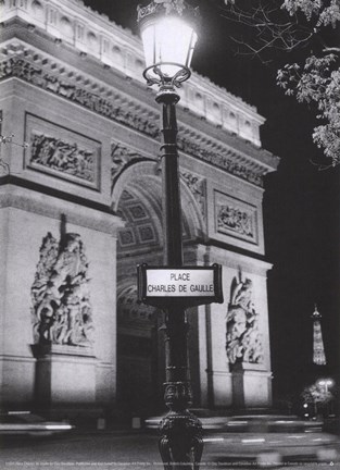 Framed Place Charles de Gaulle Print