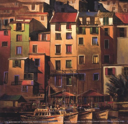 Framed Mediterranean Gold Print