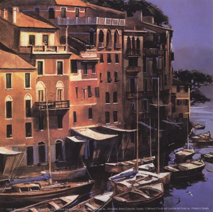 Framed Mediterranean Port Print