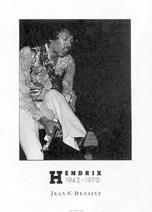 Framed Jimi Hendrix, in concert Print