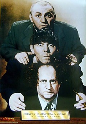 Framed Three Stooges, attorneys at law Print