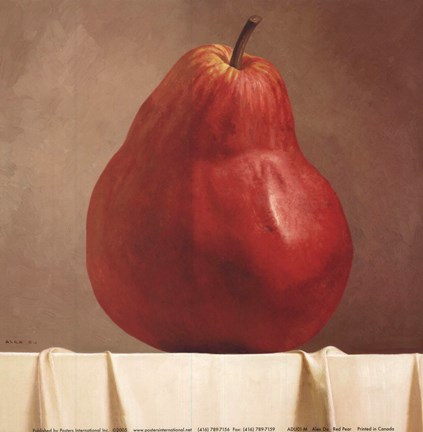 Framed Red Pear Print