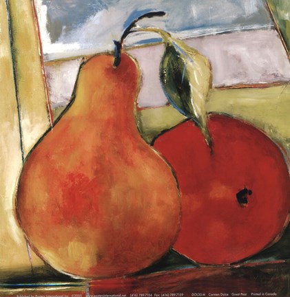 Framed Great Pear Print